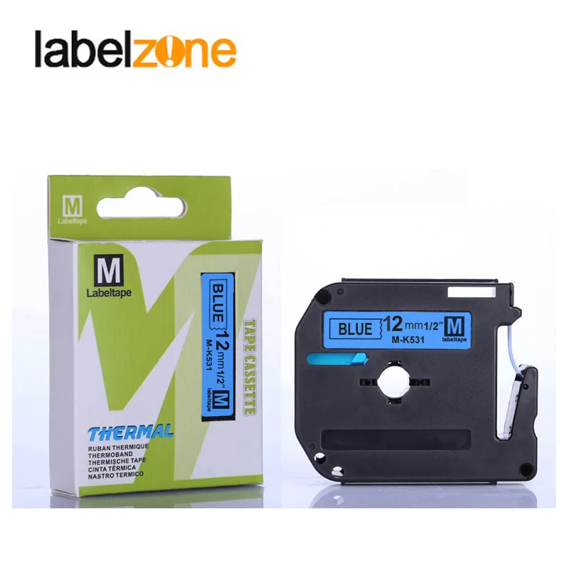12mm black on blue Многоцветный крышка mate 9/12 мм mk231 Ленты Совместимость для Brother p-touch принтер этикеток mk-231 M-K231 MK-231 mk131 mk-131 m-k131 mk 431 531 - Цвет: 12mm black on blue