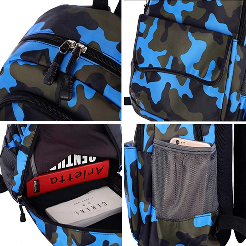 Camouflage Boys School Backpack Teenager Children Primary Schoolbag Girl Travel Laptop Backpacks Nylon Orthopedic Mochila BP0203 (8)
