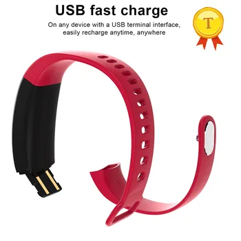 

IP68 deep Waterproof Smart Bracelet Fitness Tracker band pedometer Alarm Clock usb charging message sync Wristband For Iphone x