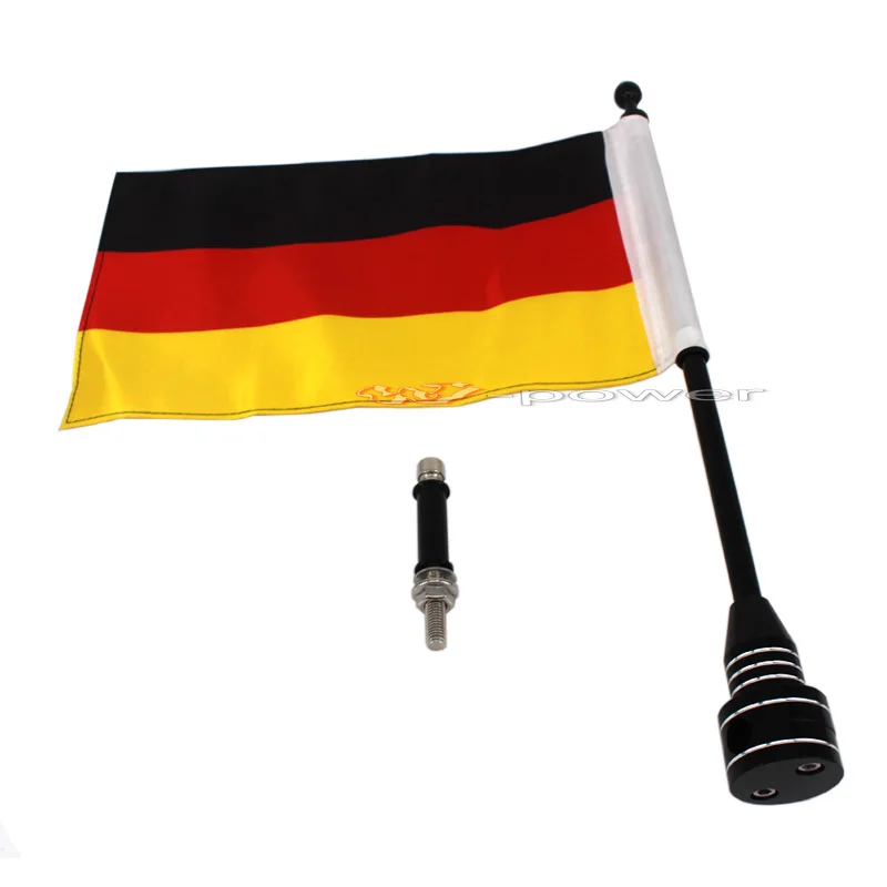 

For Harley Touring Road King Glide&flht Chrome Motocycle CNC Aluminum Rear Side Mount Luggage Rack Vertical Flag Pole Germany