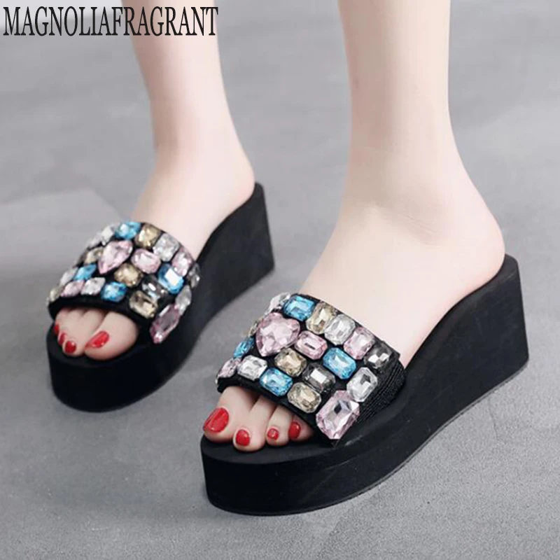 

Summer Comfortable Sandals Women Platform Sandals Fashion Flip Flops Shoes Woman Sandals 35-42 Brand wedge slippers women c776