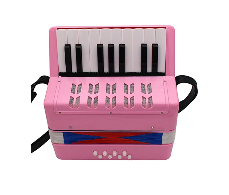17 клавиш, 8 басов, начинающих детей, инструмент аккордеон, обучающий детский аккордеон(6 цветов на выбор - Цвет: Pink