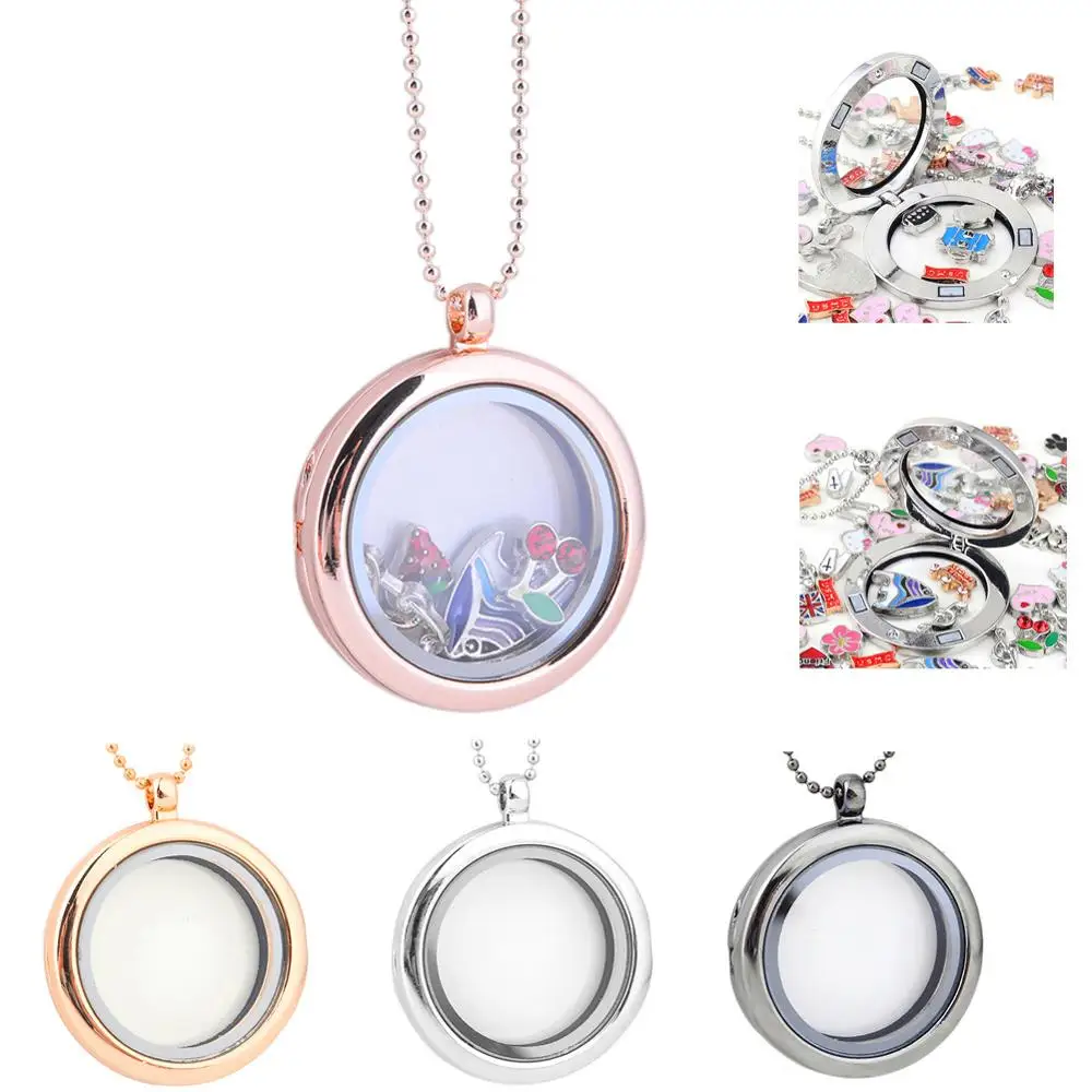 

CJZBLXLX02584Alloy Phase Box Round Glass Pendant Pendant Necklace