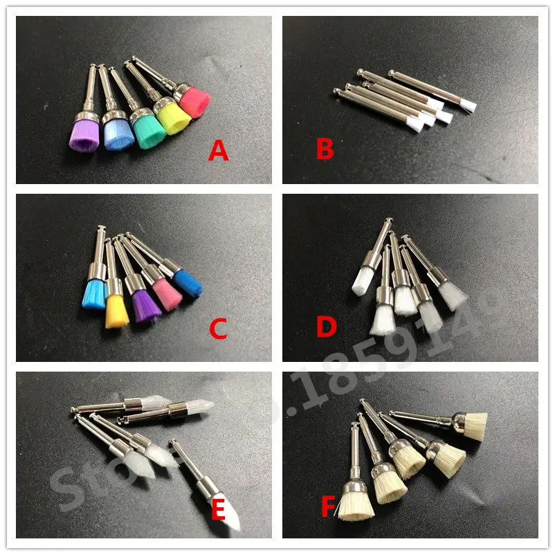 

100pcs New Dental Nylon Latch Flat Polishing Polisher Prophy Brushes