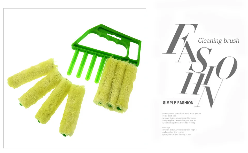Useful Microfiber Window CleaningWashing Brush Air Condit Venetian Blind Cleaner Multifunctional Cleaning Brushs For Blinds Air (2)