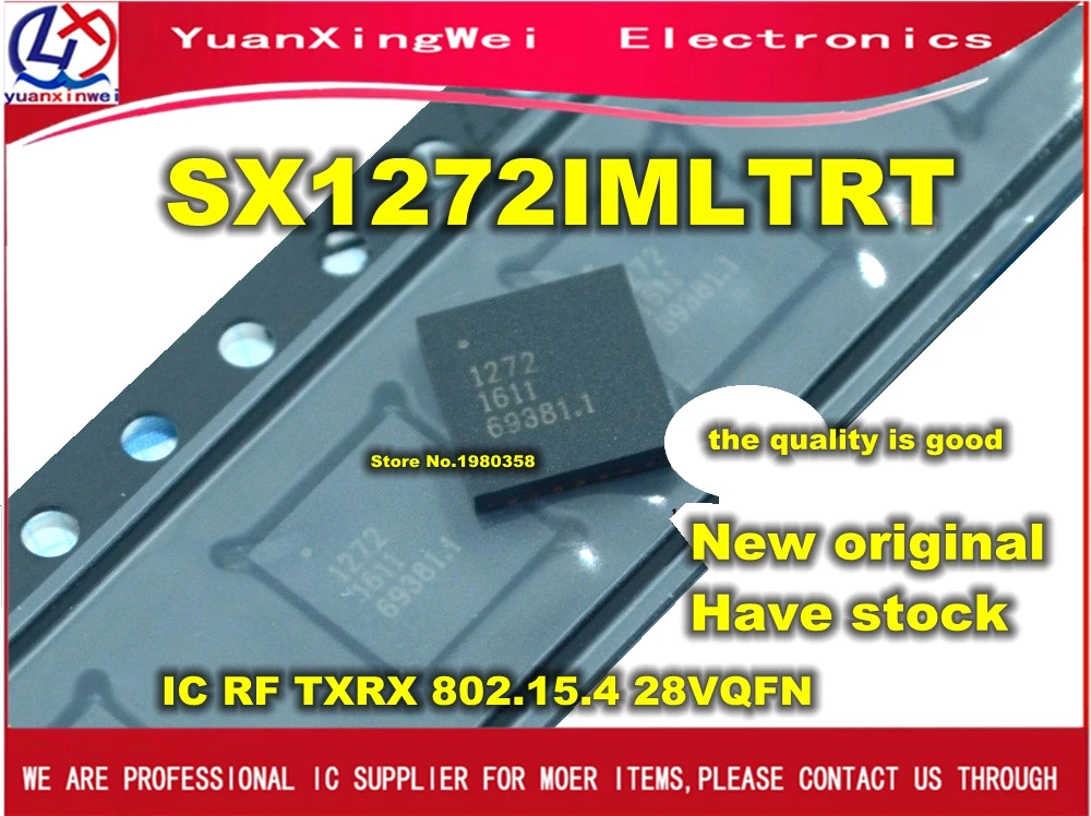 

Free shipping 50PCS SX1272IMLTRT SX1272 IC RF TXRX 802.15.4 28VQFN