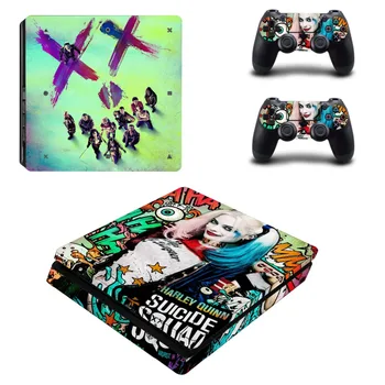 

Suicide Squad Harley Quinn PS4 Slim Skin Sticker Decal Vinyl for Playstation 4 Console and 2 Controllers PS4 Slim Skin Sticker