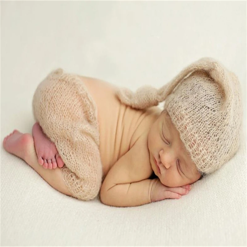 

Newborn Props Soft Mohair Baby Boy Girls Costume Infant Knitted Buttons Outfit Baby Props Newborn Photography Accessories mohair