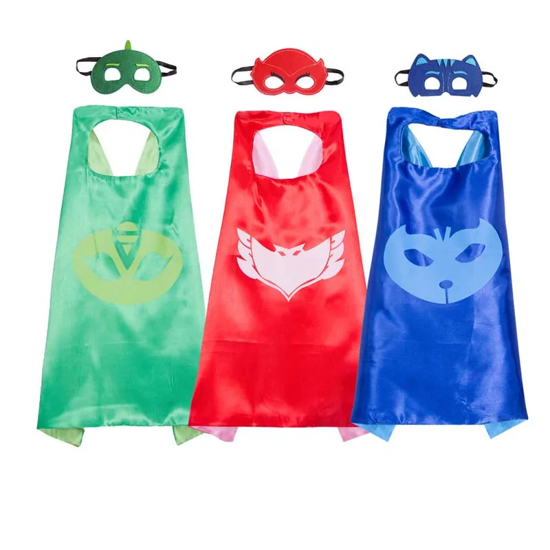 

Kids Cartoon Cape Mask Set For Boys Girls Birthday Party Halloween Cosplay Costume Clothes Christmas Gift Masquerade stage favor