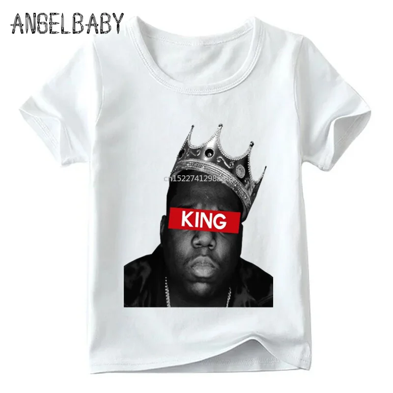 

Kids America Hiphop Rock Star Notorious Big Design T shirt Children Summer Tops Boys and Girls Casual T-shirt,HKP456