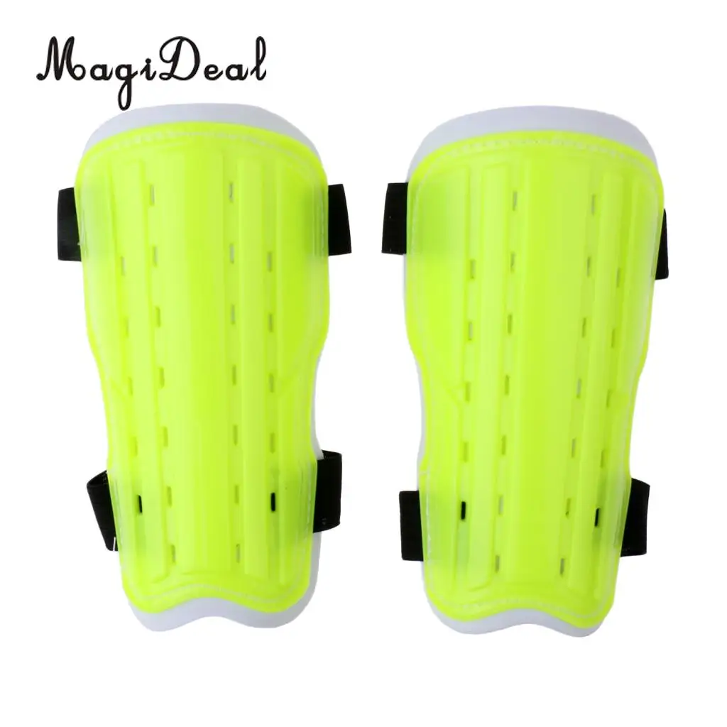 MagiDeal Lightweight Soccer Football Training Sports Padded Shin Guard Pads Protector White for Hockey Basketball Volleyball