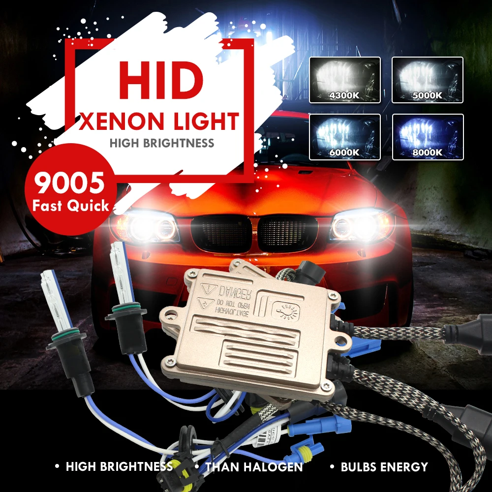 Modifygt H4 55w AC Xenon HID Kit H1 H7 H8 H9 H11 9005 HB3 9006 HB4