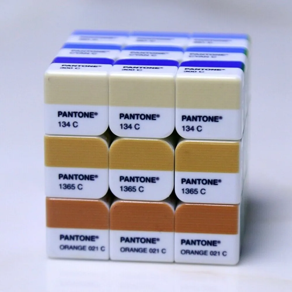 Скорость 3x3x3 Pantone цвет дизайн Magic куб IQ игры Твист Головоломка для игрушка для детей и взрослых фантазии кубический Логические 56 мм коллекция
