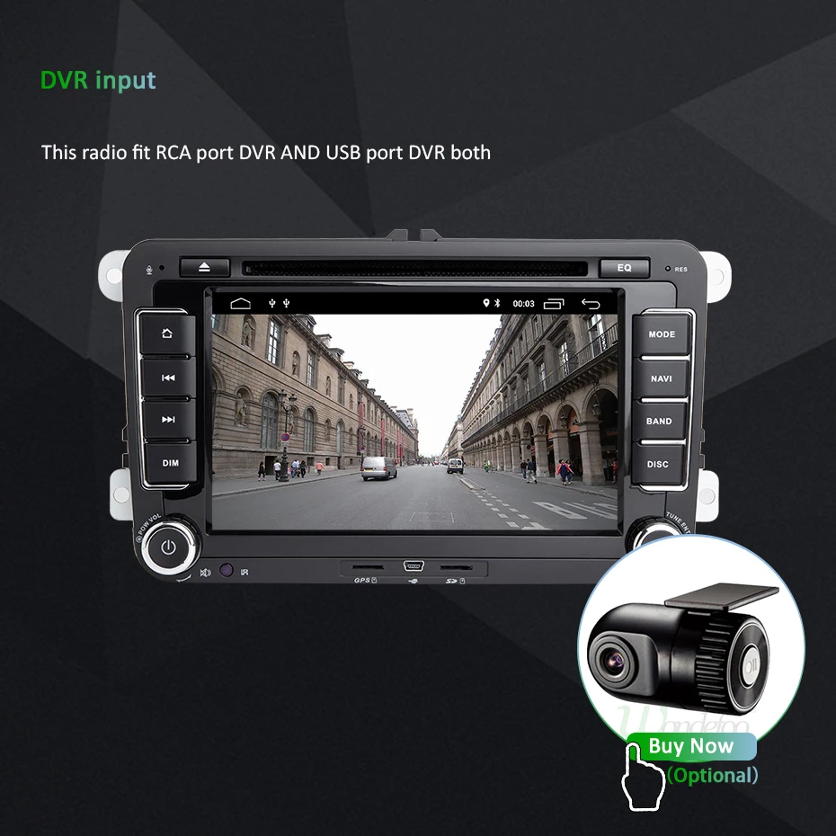 Clearance Android 9.0 DSP IPS 64G 2 DIN DVD For VW PASSAT B6 CC B7 POLO GOLF 5 6 Tiguan Fabia Rapid Seat Altea Toledo Leon GPS Radio 32
