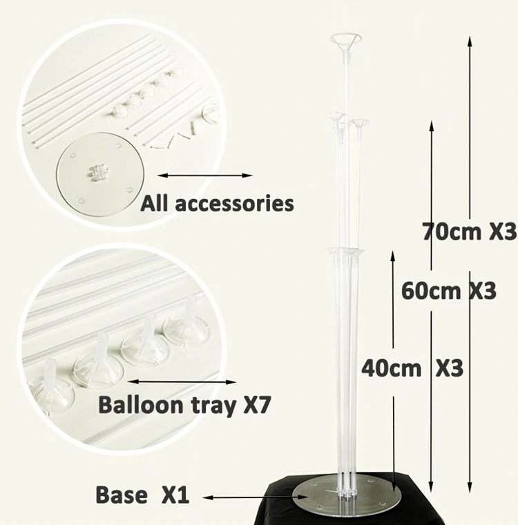7 трубок подставка для воздушных шаров держатель колонки с днем рождения украшения для маленьких мальчиков и девочек первый год конфетти свадьбы