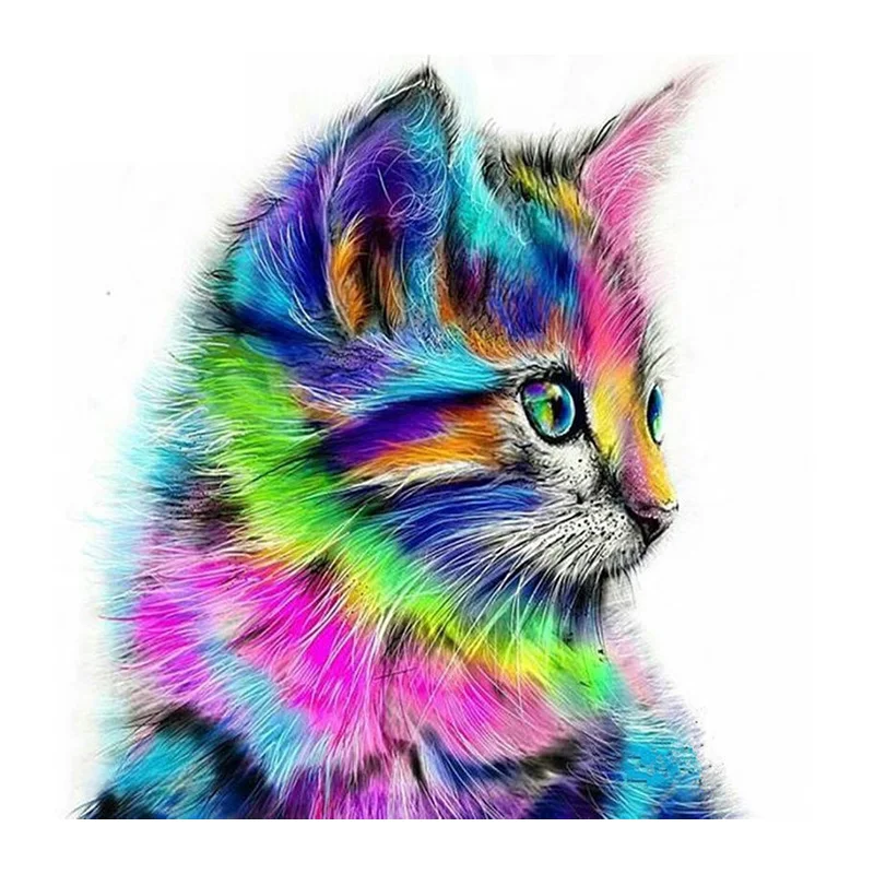 DIY 5D Diamond Mosaic Cartoon Cats Handmade Diamond Painting Cross Stitch Kits Diamond Embroidery Patterns Rhinestones Arts GIFT