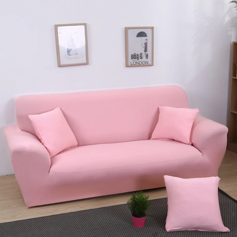 

PINK/GREEN/YELLOW color fabirc Sofa cover 1/2/3/4 seater thick Slipcover couch sofacovers stretch elastic cheap sofa cover