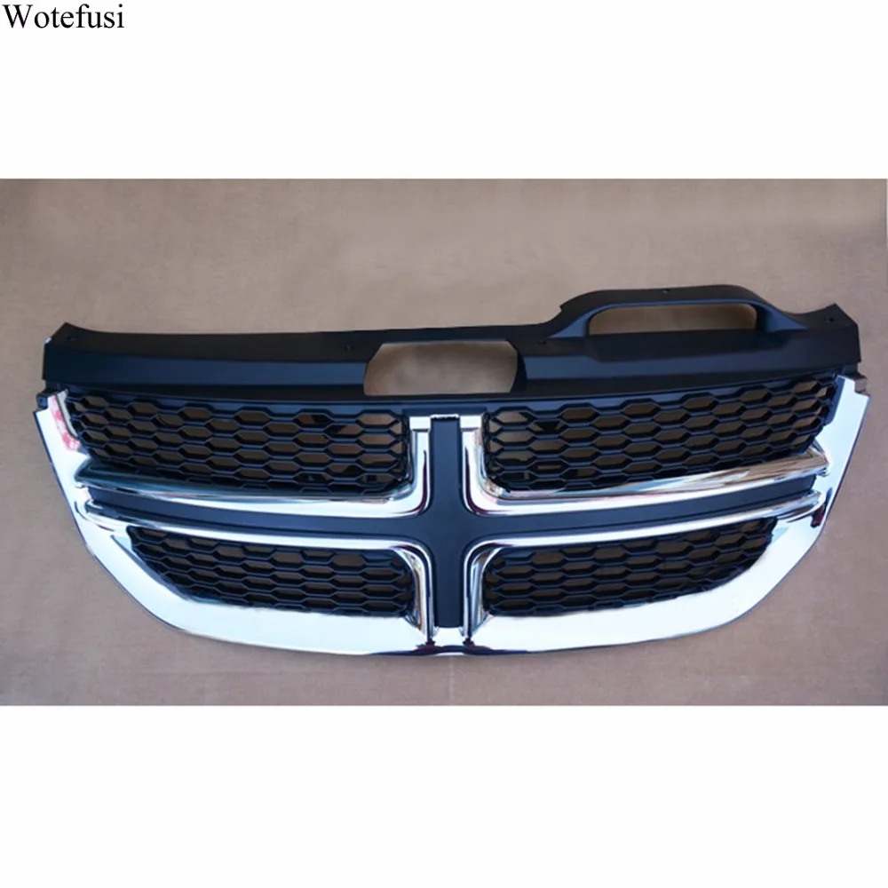 Wotefusi New ABS Front Centre Grille Mesh Grill Cover For Dodge Journey 2013 2014 2015 2016