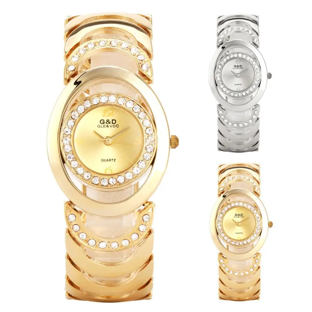 

GD Japanese Quartz Movement Ladies Watch with 18k Gold Plated and Smooth Dial