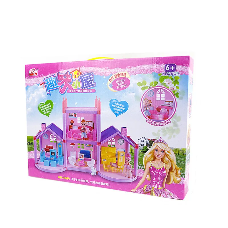 Sylvanian-Families-House-Princess-Dollhouse-Diy-Villa-Castle-With-Furnitures-Simulation-Dream-Girl-Toy-House-for