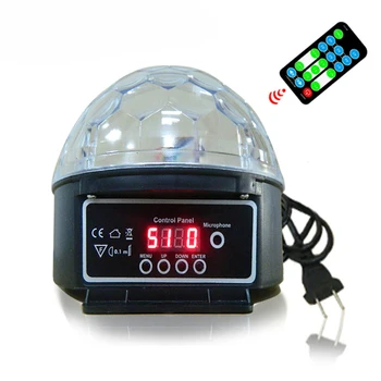 

9 Color 27W Crystal Magic Ball Led Stage Lamp 21Modes Disco Laser Light Party Lights Sound Control Christmas Laser Projector