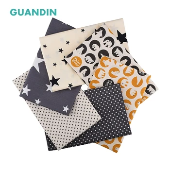 

GUANDIN,Printed Twill Cotton Fabric Patchwork/DIY Sewing & Quilting Material/Fat Quarter Cloth/Tissue For Baby/40x50cm/6pcs/pack