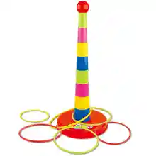 Отцовство спортивные игры уложенные слои счастливых детей метание ободок игрушки детские игрушки ободок