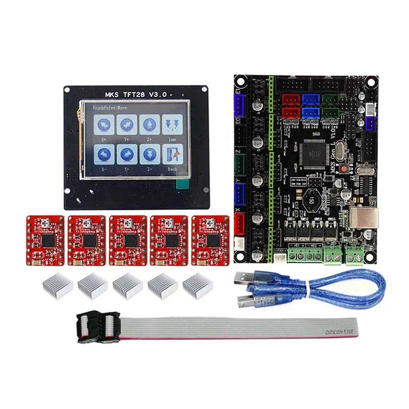 

MKS GEN L MKS TFT28 LCD Minipanel Touching Display 3D Print Kits with A4988 Driver SL@88