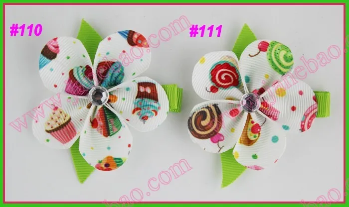 

free shipping 1000pcs pretty petal flower clip new loopy flower clips mix color hair bow