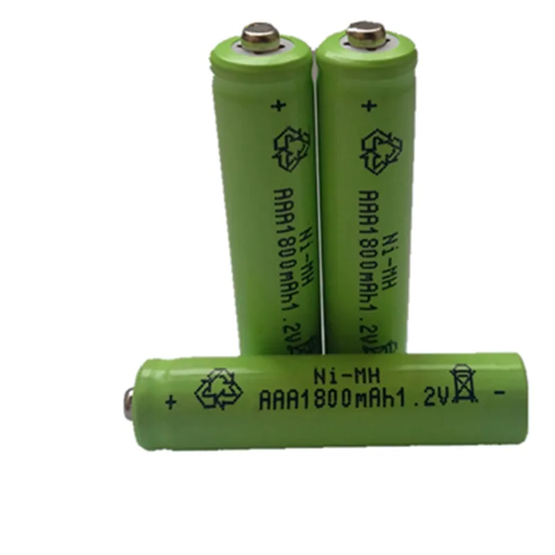 10 шт AAA 1800mAh 1,2 V аккумуляторная батарея Ni-MH 1,2 V батареи аккумуляторная батарея 3A