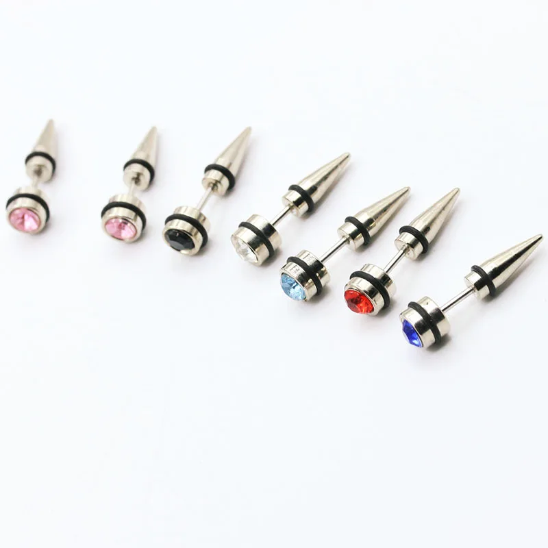 

Surgical 316L Titanium Steel 6 Colors Piercing Ear Stud Cartilage Earrings 0.64*2.42cm Piercing Body Jewelry Dropshipping SP289