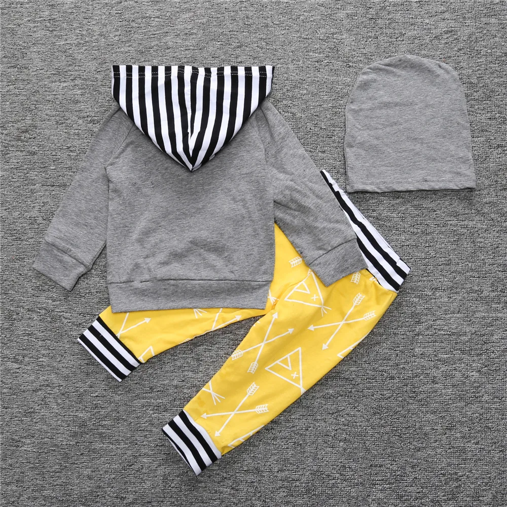 Комплекты одежды для маленьких мальчиков и девочек Теплые Топы, футболка с капюшоном+ леггинсы, штаны детская одежда с милыми животными, SY194