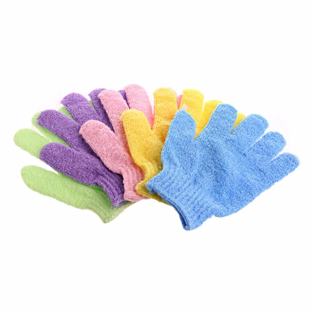 

1Pc Bath Glove Exfoliating Wash Skin Spa Massage Shower Body Back Shower Bath Glove Scrub Scrubber Random Color