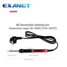 CXG E60W Электрический паяльник ЕС цифровой ЖК Регулируемый NC термостат Электрический паяльник ручка комплект сварочный ремонт