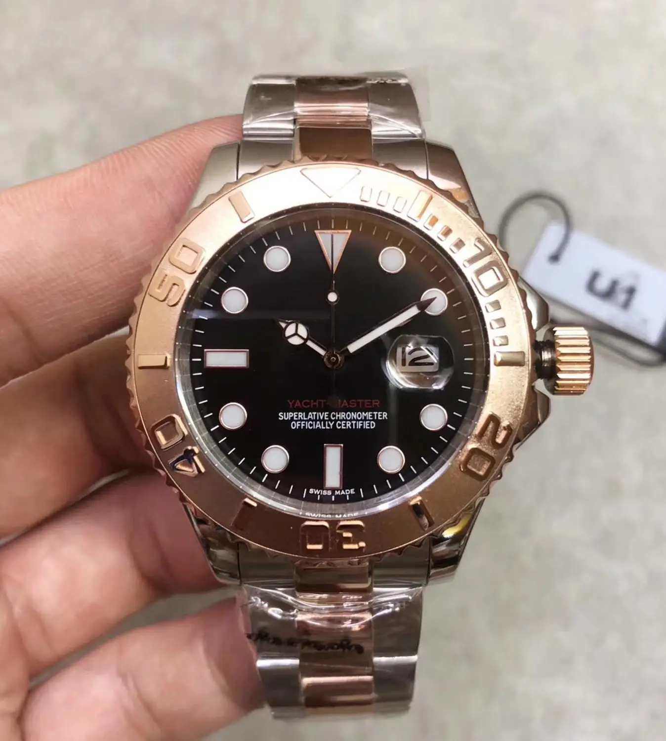 

Mens Yacht Watches Master Stainless Steel Strap Automatic glide smooth second hand Mechanical Watch 2813 Movement Wristwatch