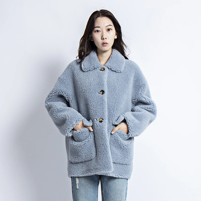 

2019 winter 30% real sheep fur jacket faux fur coat women festival mex fluffy jacket kawaii short clothes new arrival