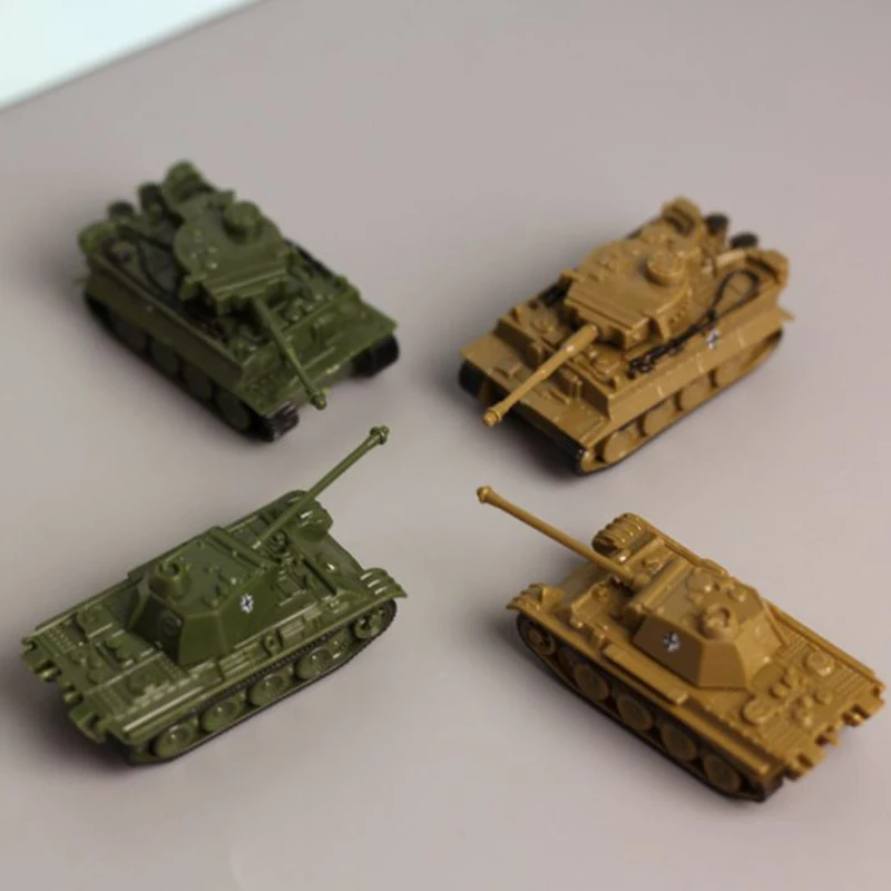 

4pcs/Set Assembling Model 1:144 WWII German Tiger Tank Classic Heavy Tank Military Model Toys For Children Gift Collection Model
