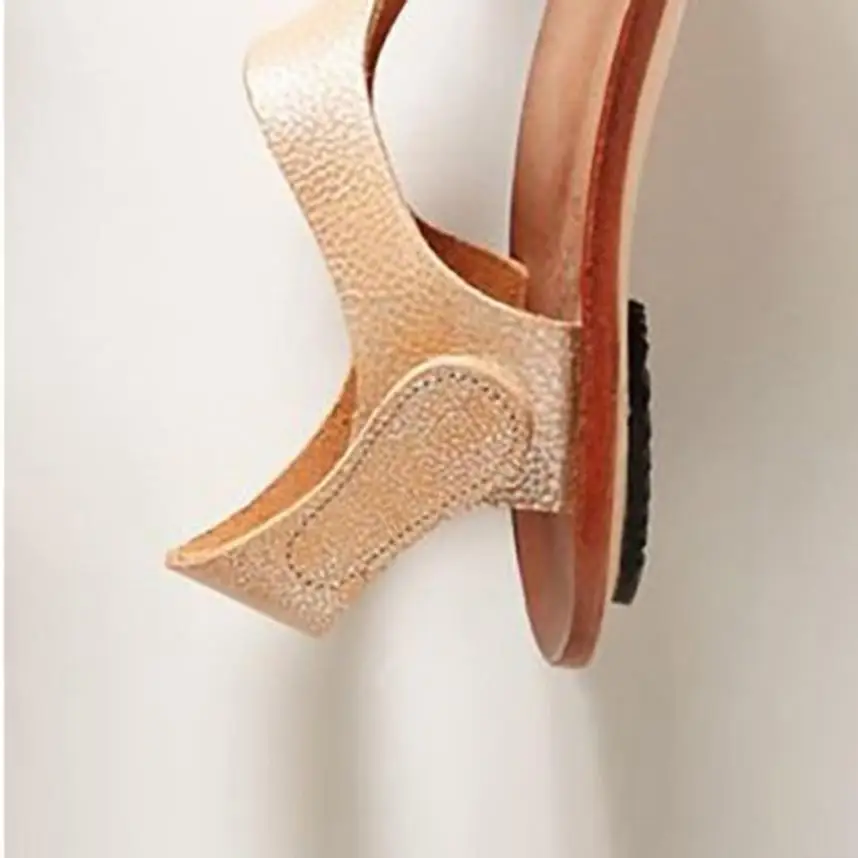 Г. Летняя женская обувь винтажные сандалии на плоской подошве в римском стиле женские сандалии с открытым носком пляжные сандалии-Вьетнамки большого размера sandalia feminina