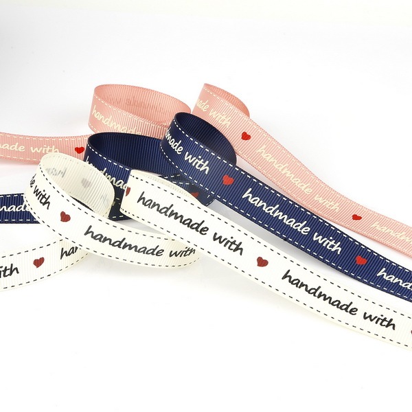 Hand Made Printed Grosgrain Ribbon DIY Crafts Gift Packing Belt Wedding Party Christmas Ribbon Sewing Decoration Handcraft