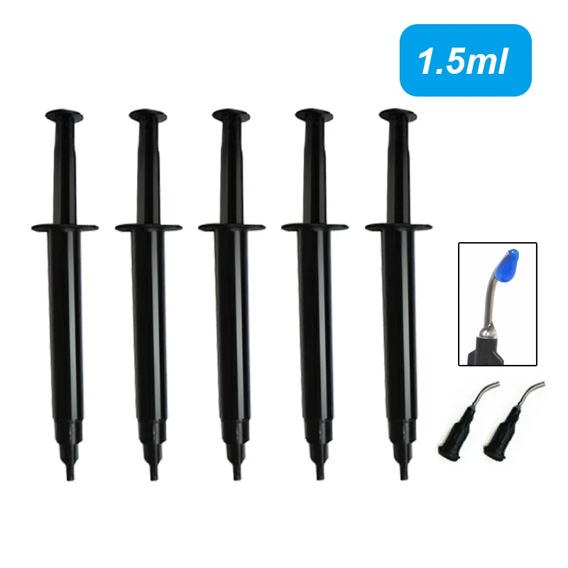 

10pcs1.5ml Dental Gum Dam Gingival Barrier Protection Gel Syringe Tip Teeth Whitening