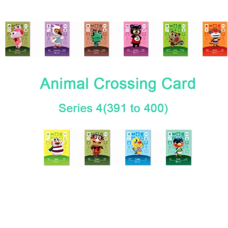 Animal Crossing Card Amiibo Card Work для NS Games Series 4(от 391 до 400