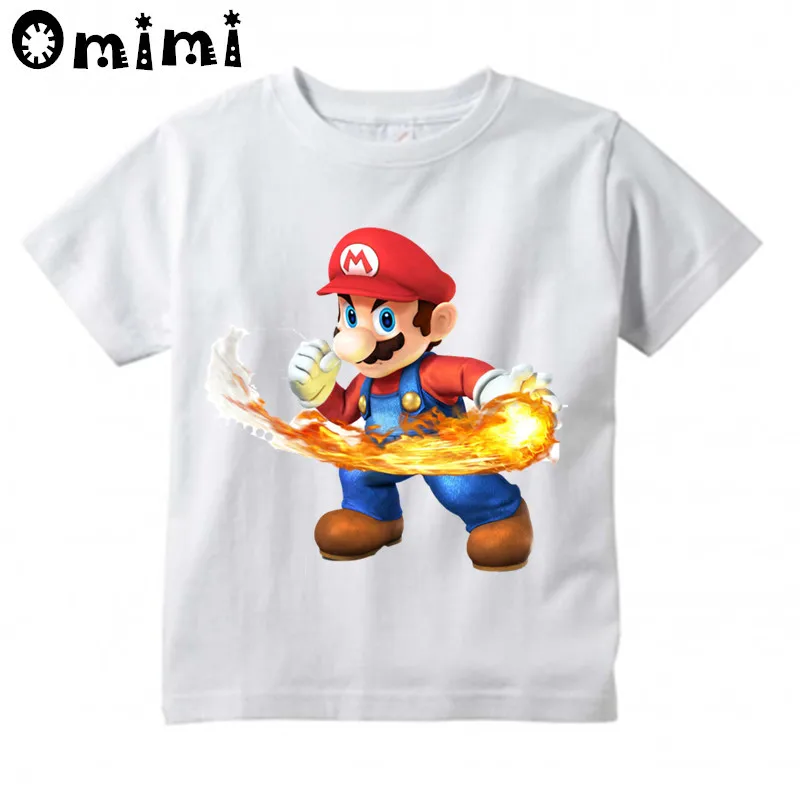 

Dabbing Super Mario Cartoon Printed Children T Shirt Baby Boys/Girls Funny Casual T-Shirt Kids Short Tops ,HKP5141