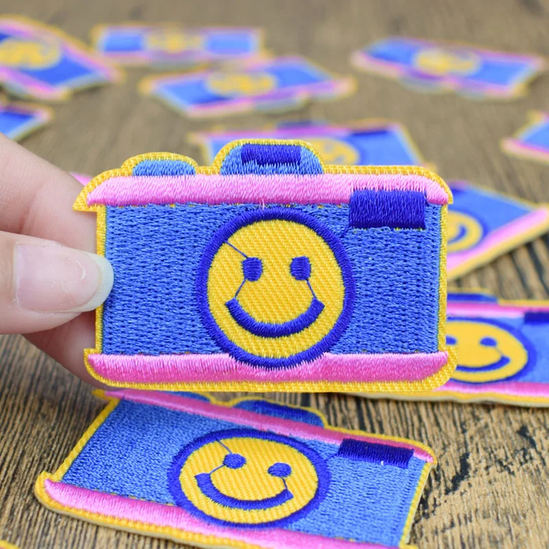 Патчи для одежды Smile Camera наклейки с утюгом сделай сам Аппликации 5 шт.|fashion patches|patches