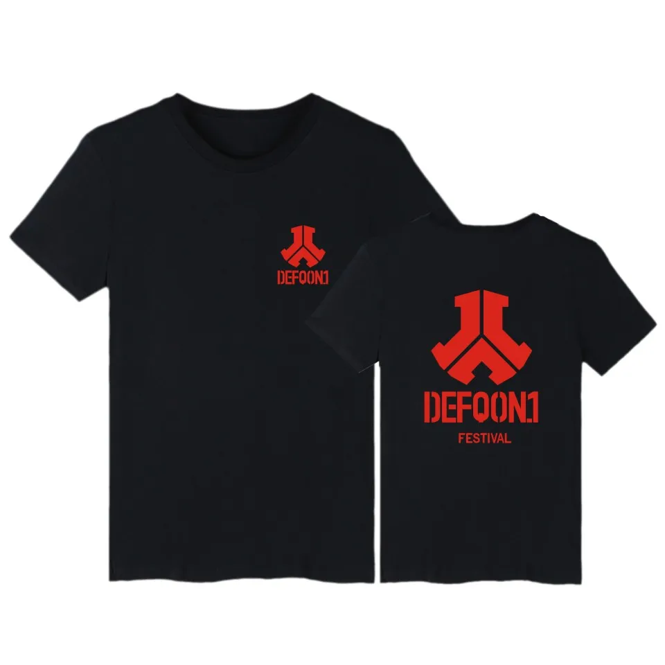 

Defqon 1 Casual White T Shirt Men Summer Big Music DJ Shirt Cool And Fashion Cotton T-shirts Short Sleeve