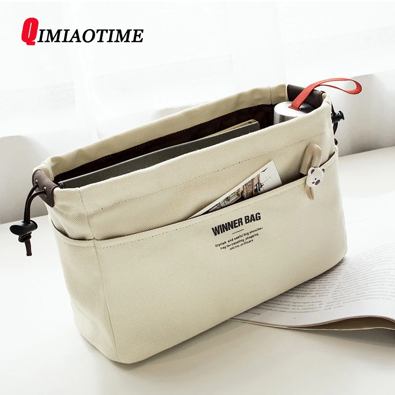 Lona bolso Organizador bolsa Organizador con compartimentos Organizador de maquillaje bolso Organizador Trousse Maquillage Femme