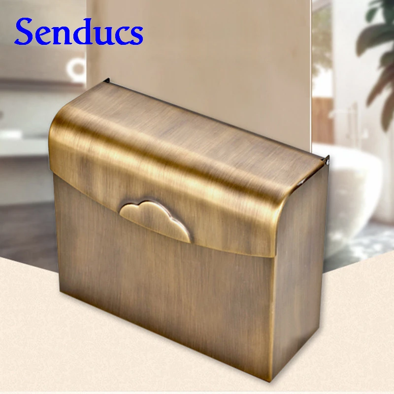 Бесплатная доставка senducs под старину держатель для туалетной бумаги с высоким качеством латунь ванной держатель для бумаги дешевой цене