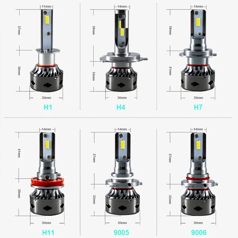 ROADOT Canbus H7 H4 светодиодный мини Автомобильные фары H11 H8 H9 9005 9006 6000 К 10000lm 72 Вт SMD для