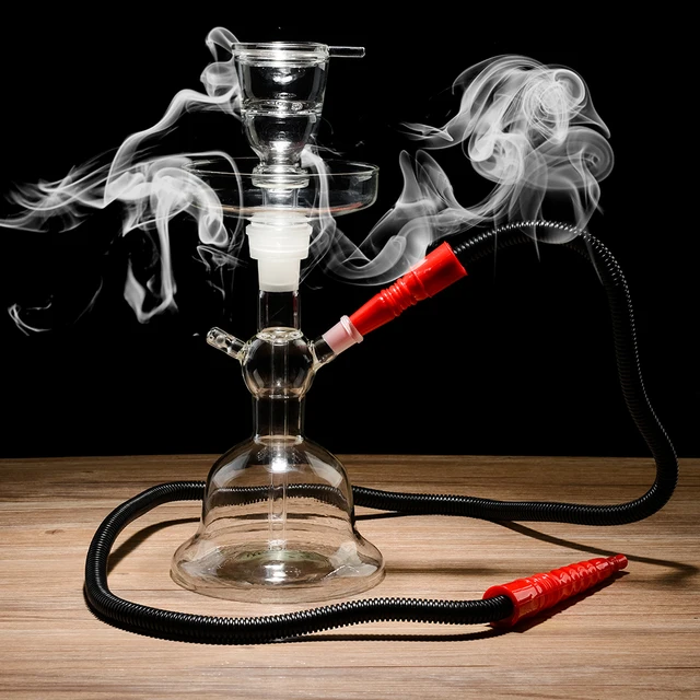 Glass Hookah for Smoking Shisha Clear Bowl With Hose a Gealthy Smoking Pipe Chicha Nargile