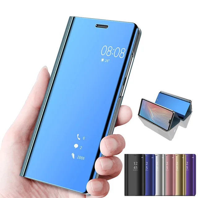 

Mirror View Smart Case For Honor 9 Lite Case Filp Stand For Huawei P20 Pro P10 Lite Cover For Honor 10 V10 Mate 10 Plus Case