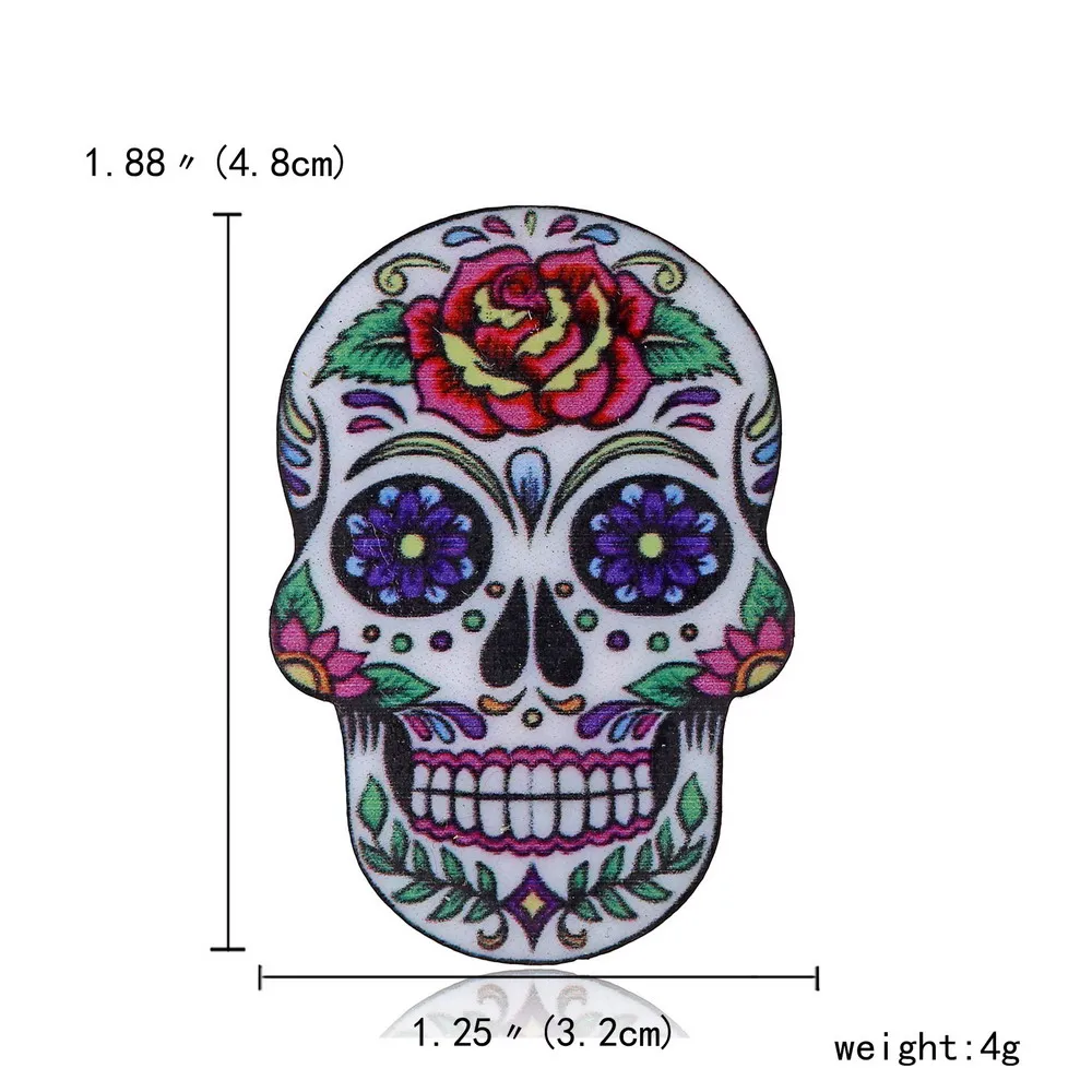 Винтажные акриловые эмалированные булавки готический панк череп нагрудный знак брошь заколка на Хеллоуин ювелирные изделия на год подарки воротник аксессуары